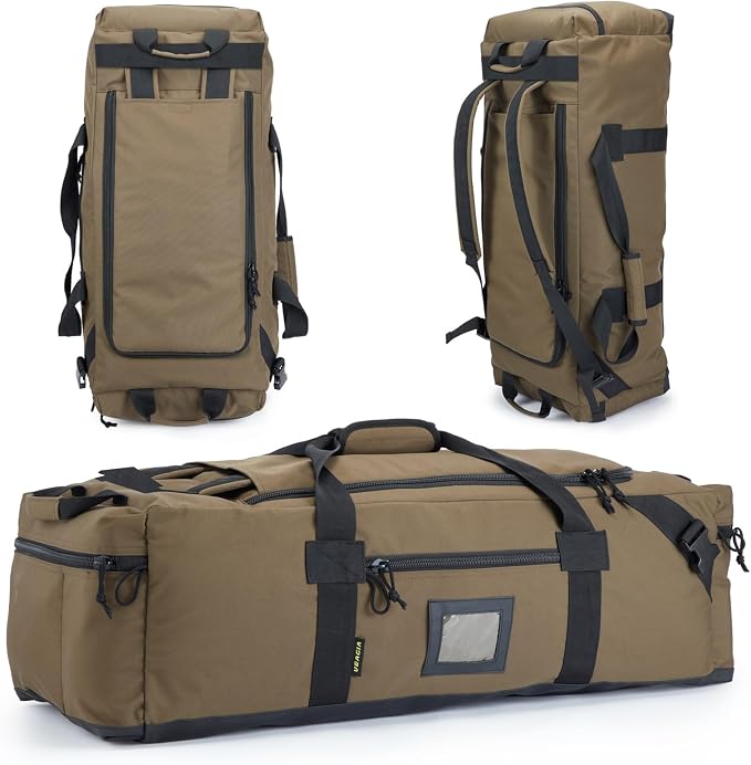 86l Large Duffel Bag For Travel, Gym & Sports - Water Repellent Polyester, Hidden Straps, Shoe Compartment - Perfect Lug