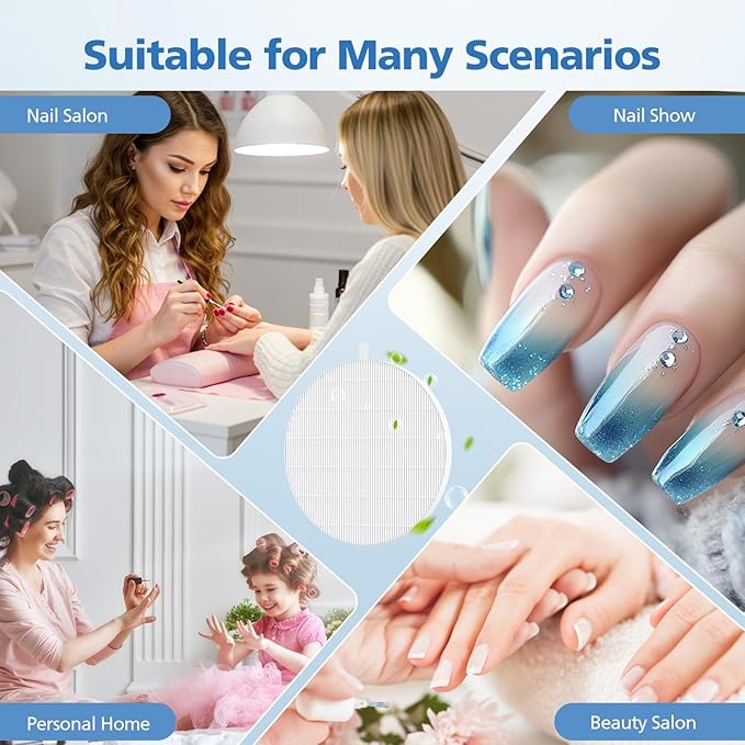 6 Pack HPro Nail Dust Collector Replacement Filter Compatible with MelodySusie Nail Dust Collectors, Models HPro/SProR, Attach 99% of Nail Dust, Reusable and Easy to Clean Nail Tool, White