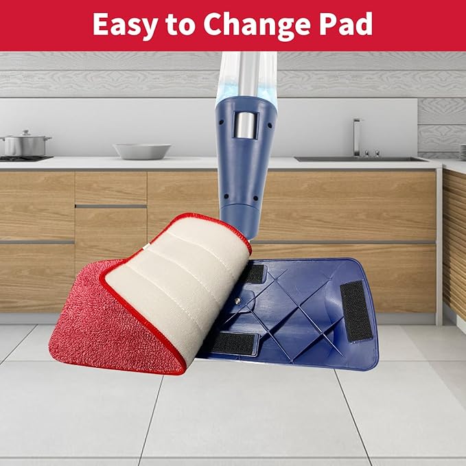 3 Pack Microfiber Reusable Mop Pads, Wet/Dry Floor Cleaning Refill Mop Pads, Spray Mop Hard Wood Floor Mop Pads Refills, Machine Washable Power Mop Pads Replacement