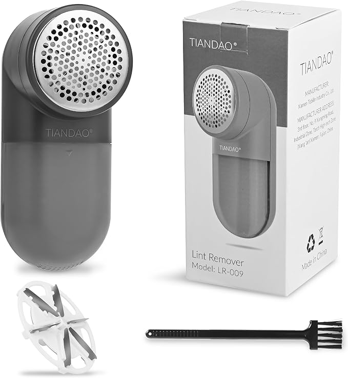 Electric Fabric Shaver and Lint Remover, Portable Fuzz Remover for Clothes and Furniture, Battery Operated, Easy to Use and Clean, Suitable for Sweaters, Blankets.(Dark Grey)