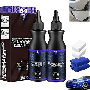 2 PCS Car Scratch Remover, Scratch Removal Wax Kit with Sponge and Microfiber Towel, Scratch Repair and Swirl Remover fo