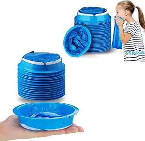 Valchoose 25 Pack Kids Throw up Bags 800ml and 14 Pack Barf Bags 1000ML Blue