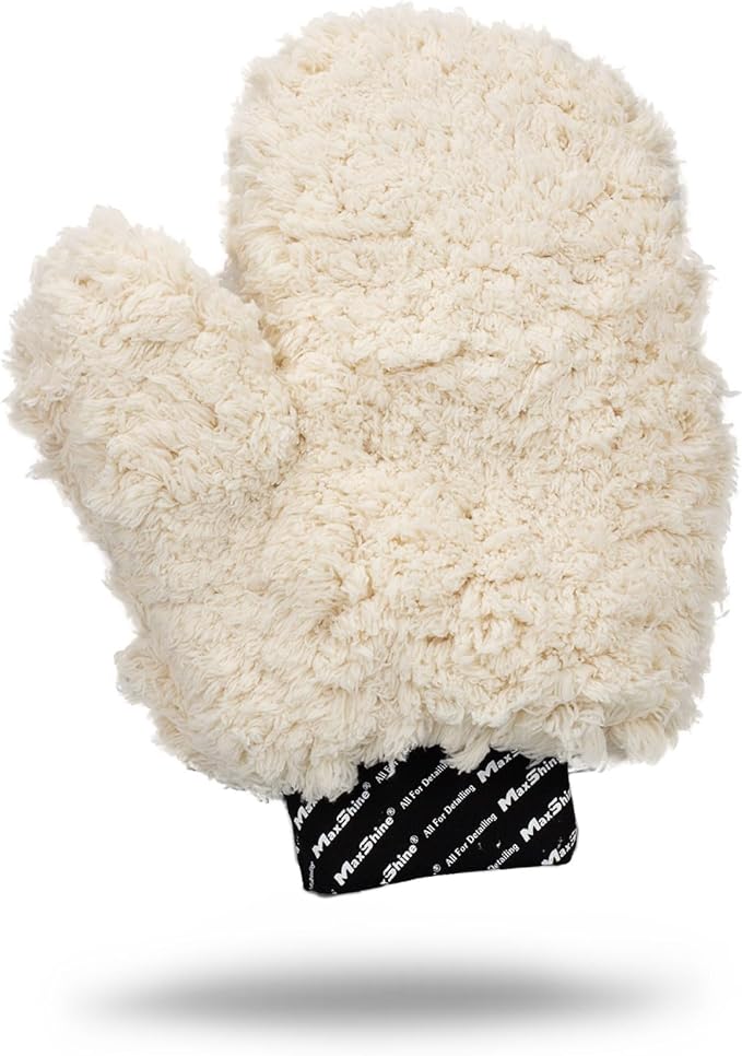 Maxshine Universal Ultra-Plush Microfiber Car Wash Mitt with Thumb – Super Absorbent, Ultra-Soft Wash Mitt for Scratch-F