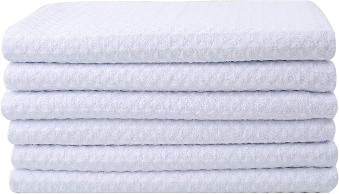 SINLAND Microfiber Dish Towel Kitchen Sublimation Waffle DIY Towels 6 Pack