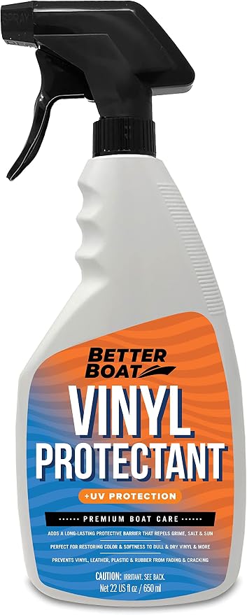 Boat Vinyl Protectant and Restorer, UV Spray for Marine Seats, Fabric