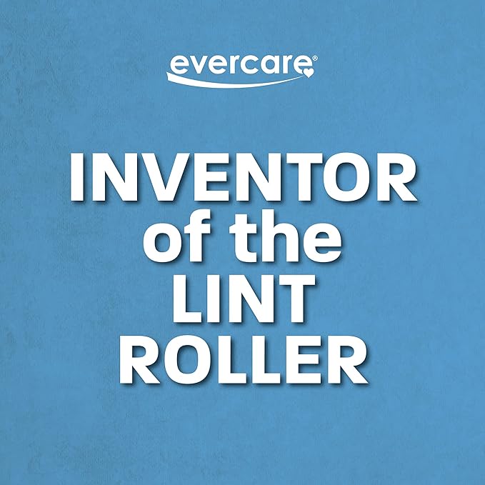 Evercare Extreme Giant Stick Lint Roller with Straight Handle Manual Lint Stick, 70 Sheets, Blue