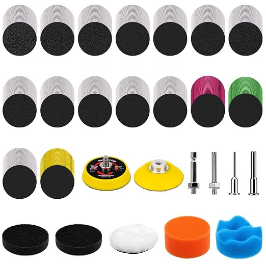 331 Pack 2” Drill Polishing Kit,Buffing Pads for Drill