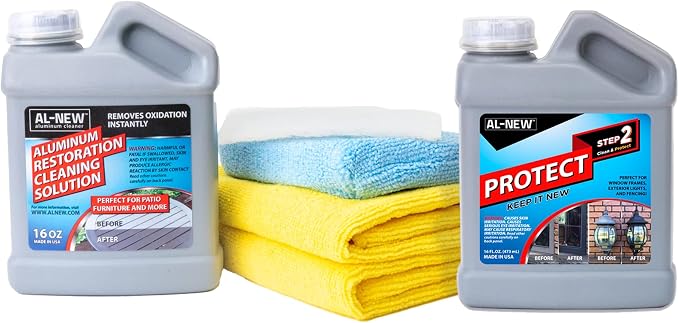 AL-NEW Aluminum Restoration Cleaning Solution Kit and Protect Bundle