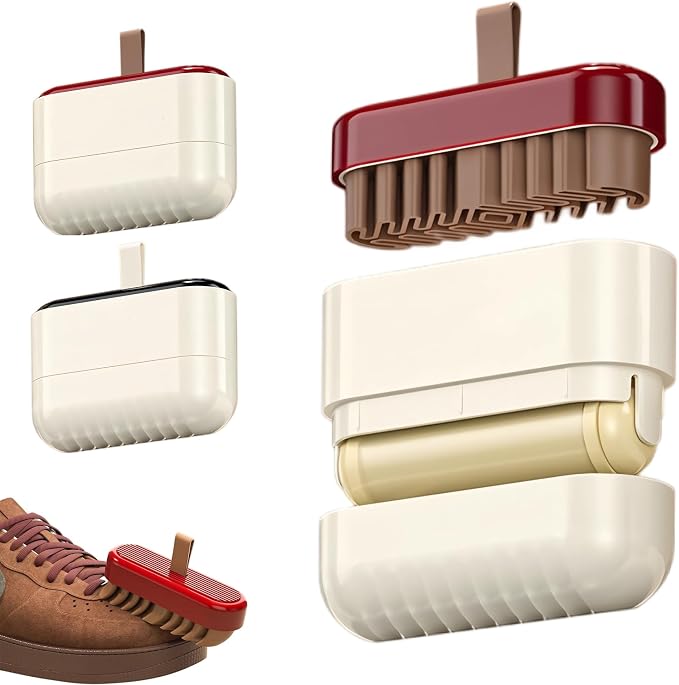 2PCS 2-in-1 Suede & Leather Cleaner Brush with Washable Lint Roller