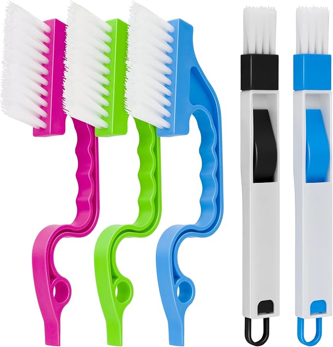 Window Track Cleaning Brush Set, 5 Pack Crevice Cleaning Tools
