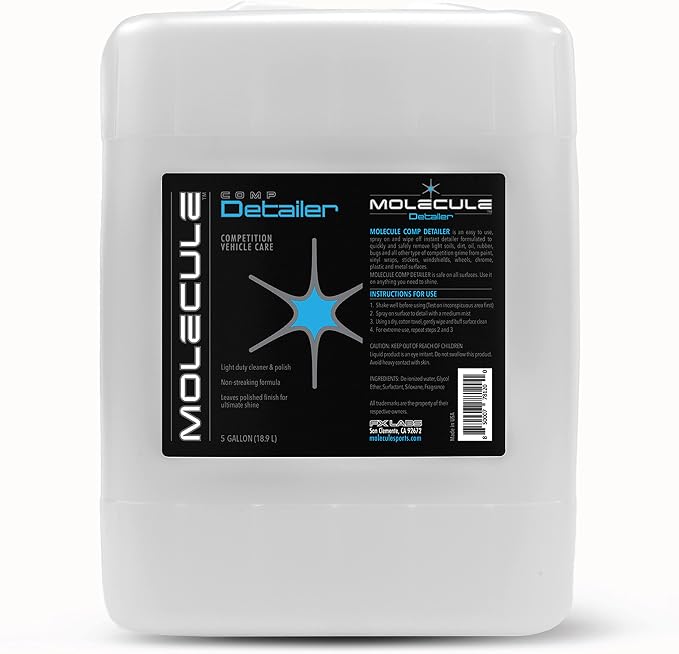 Molecule Competition Detailer | Instant Car Shine Spray for Detailing Kits | Cleans & Polishes Auto Surfaces | Resists D