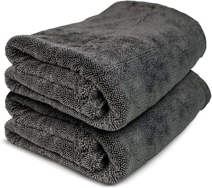 ExoForma Mega Car Drying Towel - Holds Up to 9 lbs, No Streaks, Scratches, or Water Spots | 1200 GSM Microfiber Double T