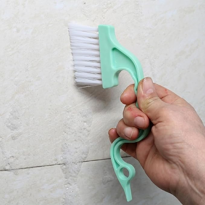 Slick- Window Track Cleaning Brush, 4 Pack, Pastel Colors Ergonomic Handle, Built-in Scraper, Multipurpose, Window Track Cleaning Tools