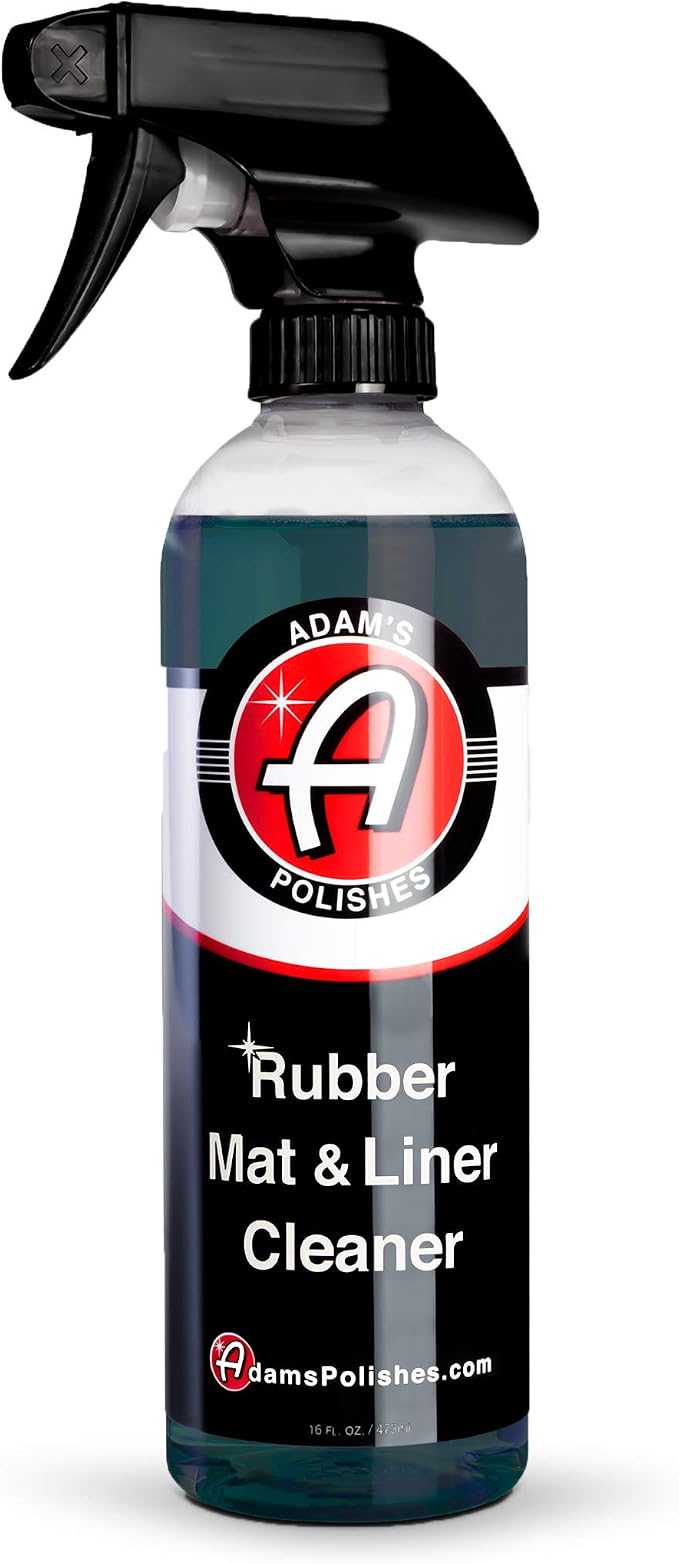 Adam's Rubber Mat & Liner Cleaner 16oz - Floor Mat Cleaner Restores Rubber, Plastic & Vinyl Mats For Car Detailing, Alos