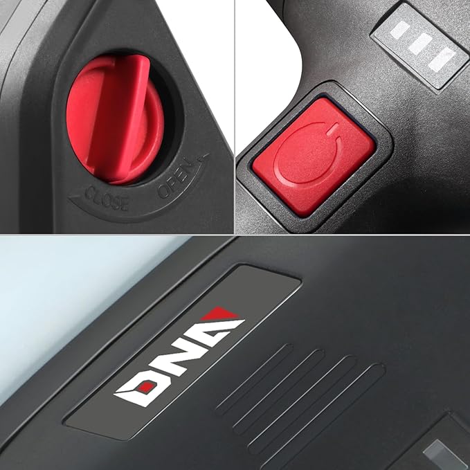 DNA Motoring Cordless Electric Grill Cleaning Scrub Brush Rechargeable with Type-C Charge Cord,Red/Black, TOOLS-00219-RD