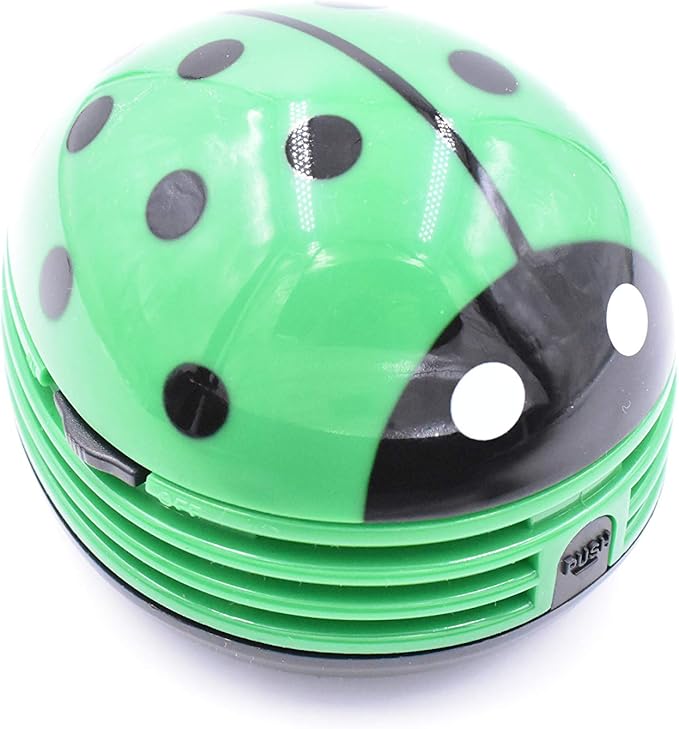 Art&Beauty Green Beetle Shaped Portable Corner Desk Table Top Vacuum Cleaner Mini Cute Vacuum Cleaner Dust Sweeper
