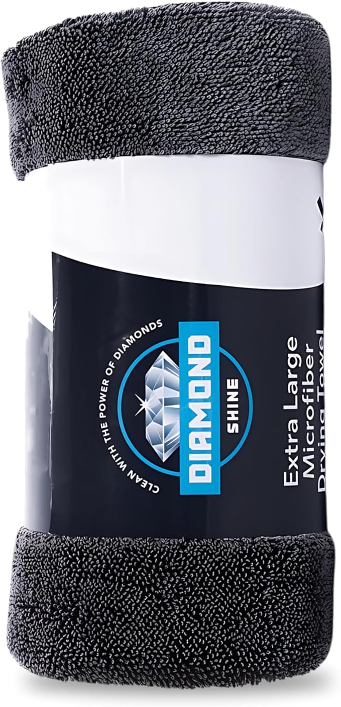 Diamond Shine Large Microfiber Car Drying Towel, 36x27 800 GSM – Ultra-Absorbent, Lint-Free & Streak-Free for Auto Detai