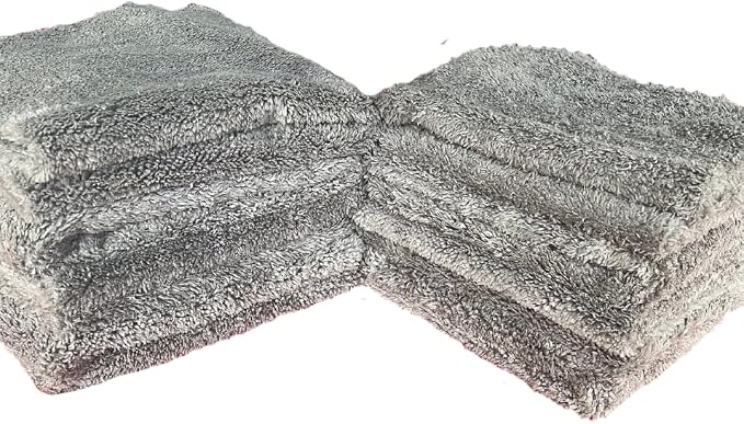 Apex Edgeless 8 Pack Microfiber Towel for Cars - 470 GSM - Super Soft - Tagless - Bulk Towels - Car Care - (8 Pack)