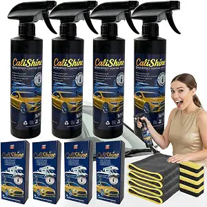 CaliShine Quick Effect Coating Spray - 16.9 fl oz Waterless Ceramic Car Wax Coat - Detail Polish & Cleaner for Cars Boat