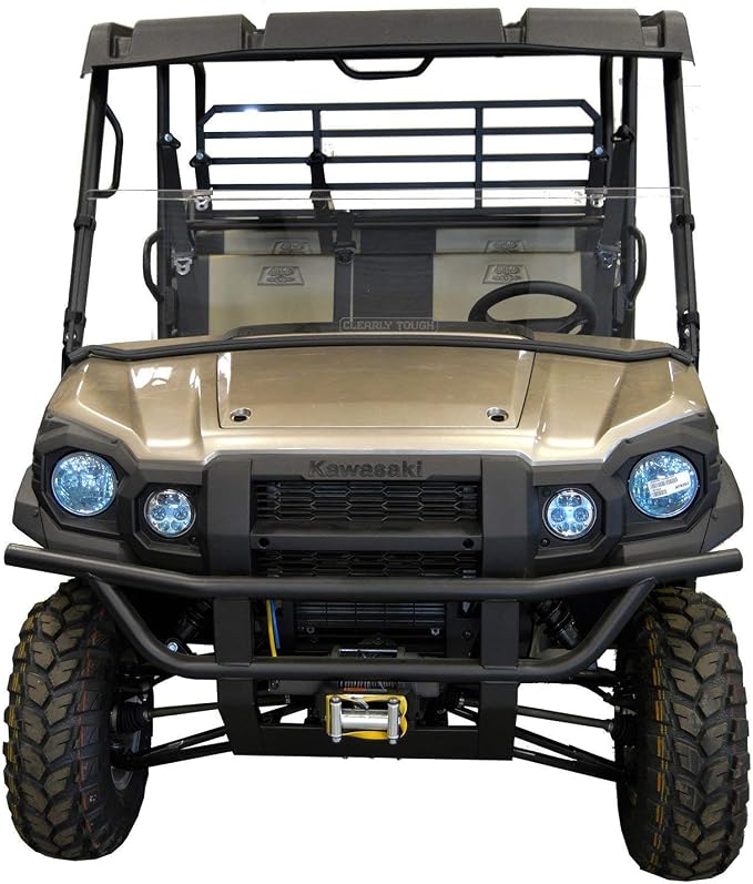 Kawasaki Mule Pro Series Half Windshield | FX, FXT / DX, DXT, FXR | SCRATCH RESISTANT | The ultimate versatility for you