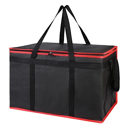 Bodaon 3-Pack Insulated Food Delivery Bag for Hot and Cold Meal, XXXL Cooler/Thermal Bags, Grocery Tote Insulation Bag f