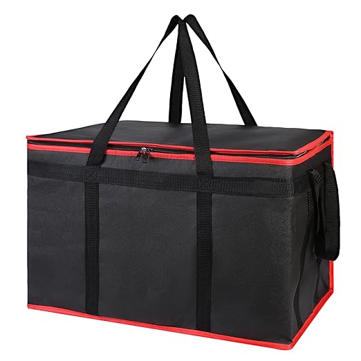 Bodaon 2-Pack Insulated Food Delivery Bag for Hot and Cold Meal, XXX-Large Shopping Cooler Bags, Grocery Tote Insulation