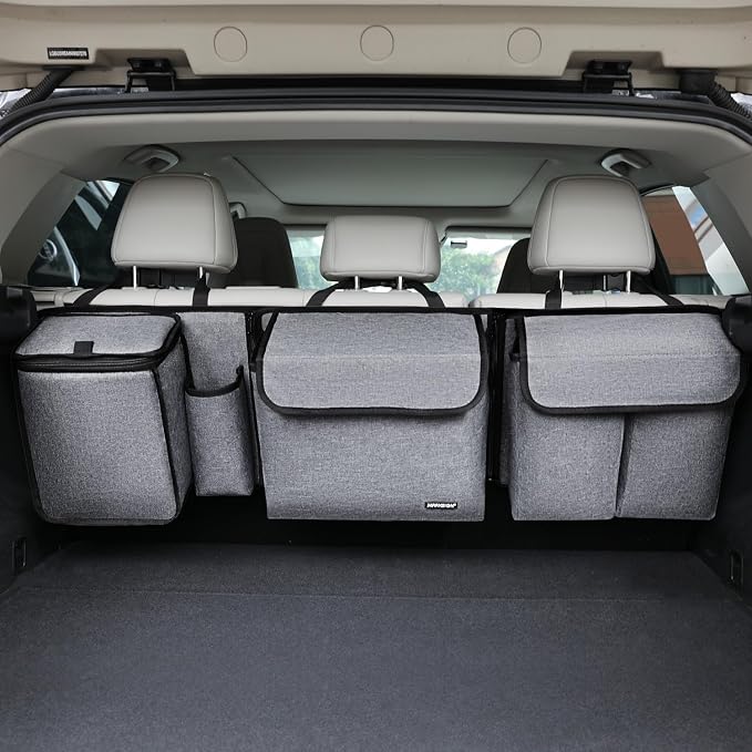 Deluxe Trunk and Backseat Organizer for Medium or Large Size SUVs & RVs, Detachable Storage Modules with Built-in Cooler