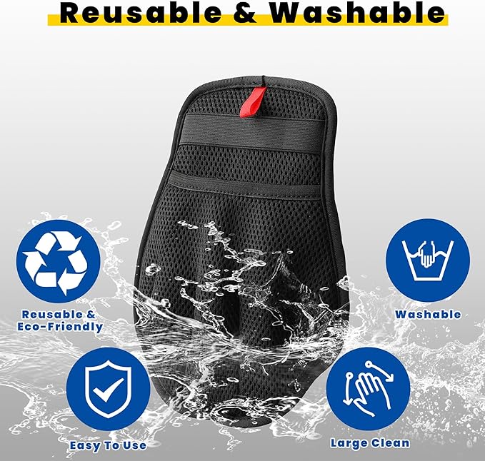 Pet Hair Removal Gloves, Reusable Electrostatic Pet Removal Gloves for Cats & Dogs, Magic Brush Pet Hair Remover Tool for Couch, Carpet,Laundry,Sofa
