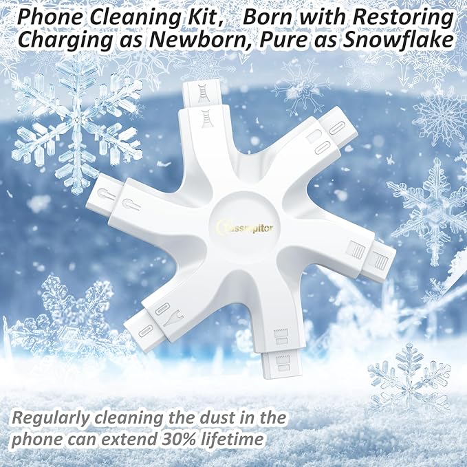 Tassmpitor for iPhone Cleaning Kit Port Cleaner, Repair and Restore Tool for iPad Pro Watch Cell Phone Charging Port, Lightning Charger Cables Speaker Airpod Cleaning Putty Dust for All Devices