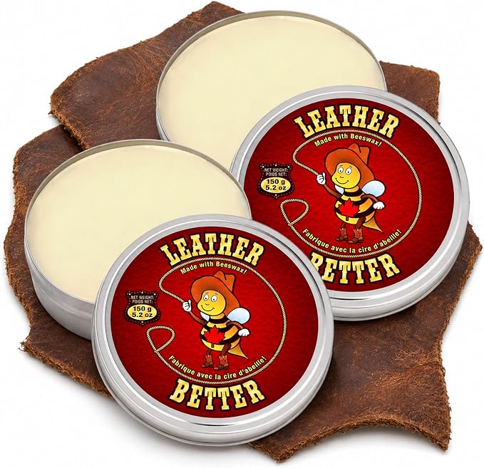 Leather Better All Natural Conditioner for Furniture - Leather Cleaner and Conditioner with Beeswax, Tallow & Jojoba Oil