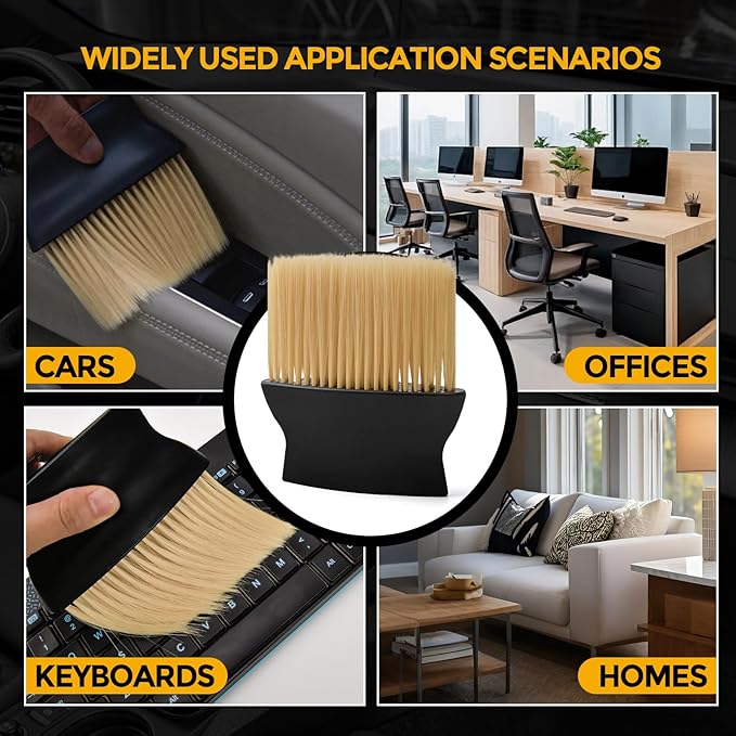 Car Detailing Brush, Automotive Interior Dusting Brush, Soft Car Interior Cleaning Tool for Dashboard Interior, Leather, Keyboard, Scratch-Free