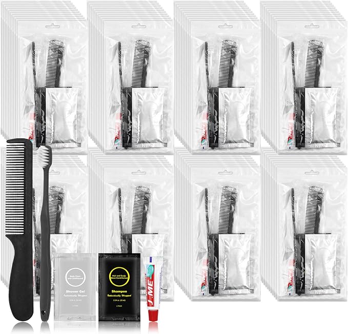 Toiletry Kits Disposable Travel Size Personal Hygiene Kits 5 in 1 (40 Pack)