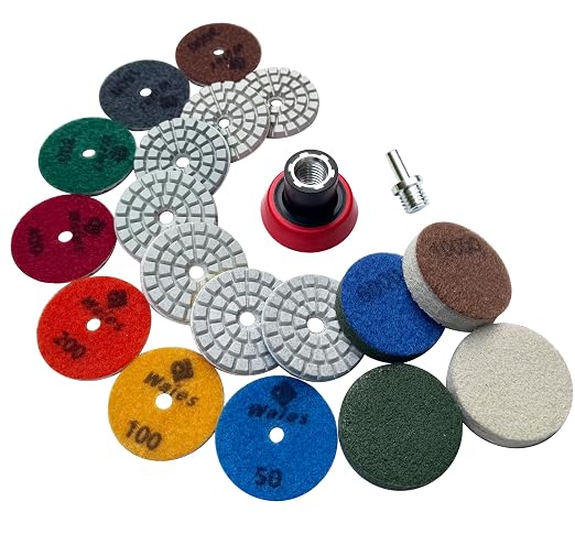 2 Inch Diamond Polishing Pads 11 PCS Wet/Dry 50-10000 Grit