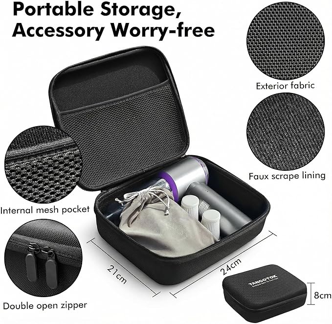 Car Vacuum Portable Cordless, 20000Pa 4-in-1 Handheld Cleaner & Air Duster, 80000RPM Brushless Motor, Type-C Charging, HEPA Filter, Storage Case for Car Home Office (Purple)