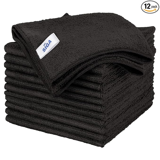MR.SIGA Microfiber Cleaning Cloths, Streak Free Microfiber Towels, 12 Pack