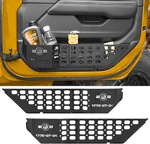 2Pcs Metal Front Door Storage Box for Jeep Wrangler JL JLU 4XE 2018-2024 & Gladiator JT 2020-2024 Interior Storage Expan