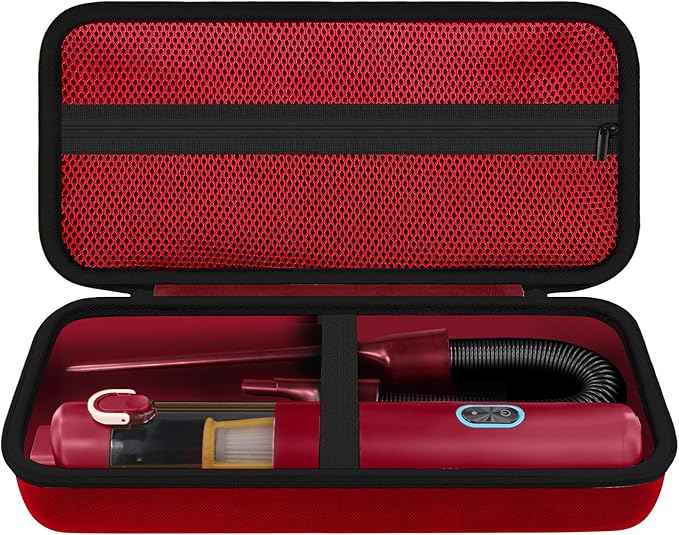 Aenllosi for Fanttik V8 Apex/Slim V8 Mate/V10 Apex/Slim V10 Mate Car Vacuum Hard Case, Fanttik Cordless V8/V10 Car Vacuum Organizer, Red (Case Only)