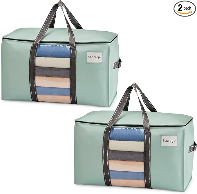 VENO 2 Pack Heavy Duty Moving Bags w/Clear Window,Extra Large Storage Bag