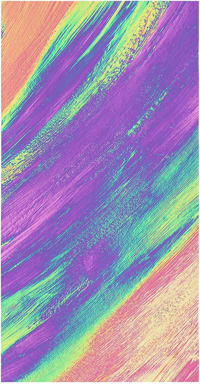 Kitchen Dish Towels and Dishcloths Sets 1 Pack, Purple Teal Red Ombre 18 X 28 Inches Absorbent Hand towels dish rags wit