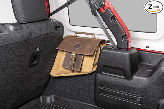 Overland Outfitters Sherpa Saddle Bag, Pair of 2 - Fits Jeep Wrangler JL 2018-2022 - Premium Leather & Canvas - Fits Ove