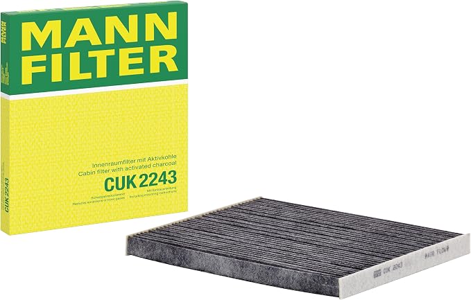 MANN-FILTER CUK 2243 Interior Filter Pollen filter with active charcoal – For passenger cars