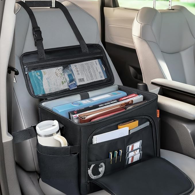 ANILD Front Car Seat Organizer, Car Office Work Truck Organizer