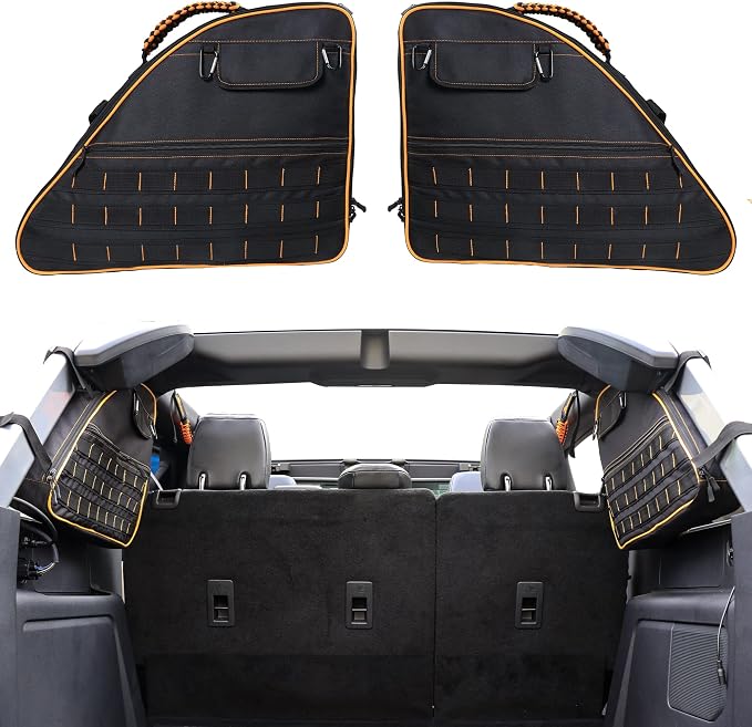 Roll Bar Storage Bag Cargo Cage for Ford Bronco 2021-2026 (Yellow)