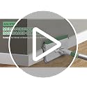 Baseboard Cleaner Tool with Handle, Wall Cleaner Mop with 54.7'' Adjustable Long Handled 1 Scrubber Brush Mop Head and 4 Reusable Cleaning Pads for Baseboards Cleaning, Ceiling, Skirting Board