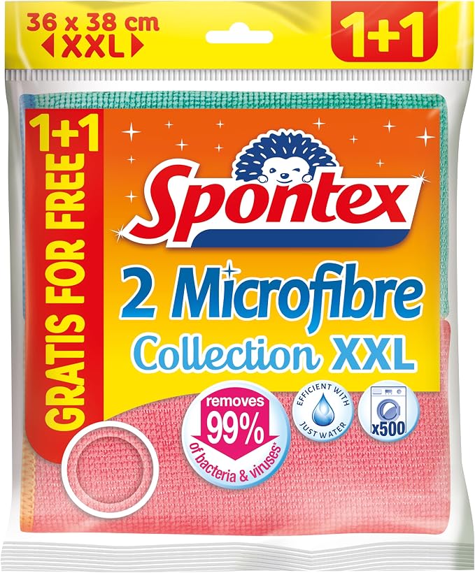 Spontex Microfibre Microfibre Economic 1 + 1