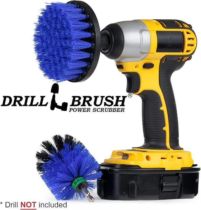Aquatic Cleaning Supplies - Drill Powered Boat Cleaning Brushes - Boat Scrubbing Accessories - Hull Cleaner Brush Set - Barnacles Busting Brush Tool - Fish Tank Scrubbing Set - Pool Cleaning Brush Set