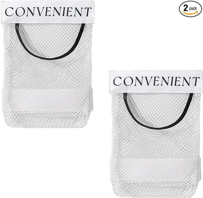 2Pcs Sticky Wall Mount Trash Bag Holder Dispenser - Under Sink & Cabinet Door Adhesive Organizer for Kitchen, Bathroom,