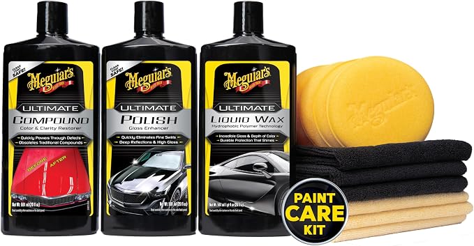 Meguiar's Ultimate 3 Step Paint Care Kit, Car Detailing and Polishing Kit