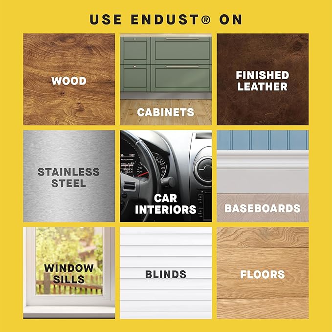Endust Lemon Zest Multi-Surface Dusting and Cleaning Spray, Lemon Zest, 3-Pack