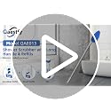 Shower Bathtub Tub Tile Scrubber Cleaning Brush with 51'' Handle, 5 Non-Scratch Scouring Pads, Adjustable Long Handled Scrub Brush for Cleaning Shower Bathroom Vessel Sinks Toilet Wall Floor
